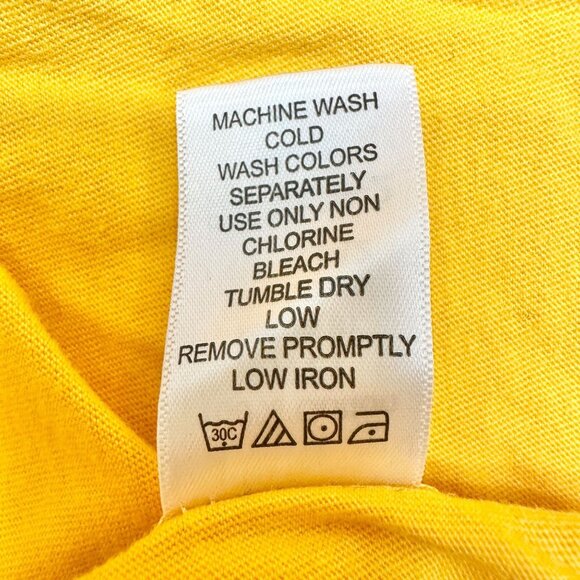 Woman Within T-Shirt Womens 14/16 M Yellow Short Sleeve Crewneck Cotton - Picture 5 of 8